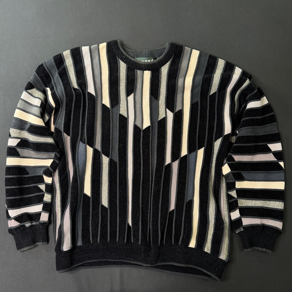 Vintage TUNDRA Sweater black off white gray/XL